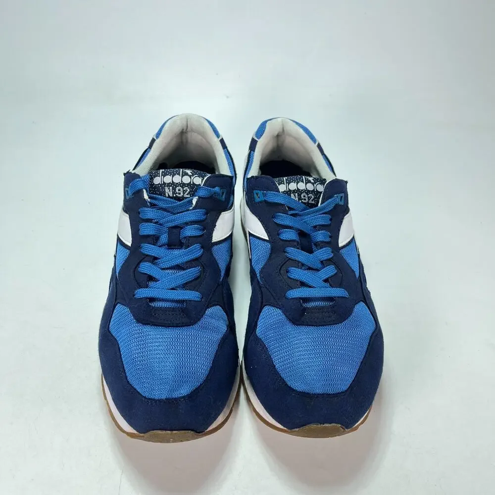 Diadora N.92 Blue White Retro Lifestyle Casual Low Top Sneakers Men's Size 12